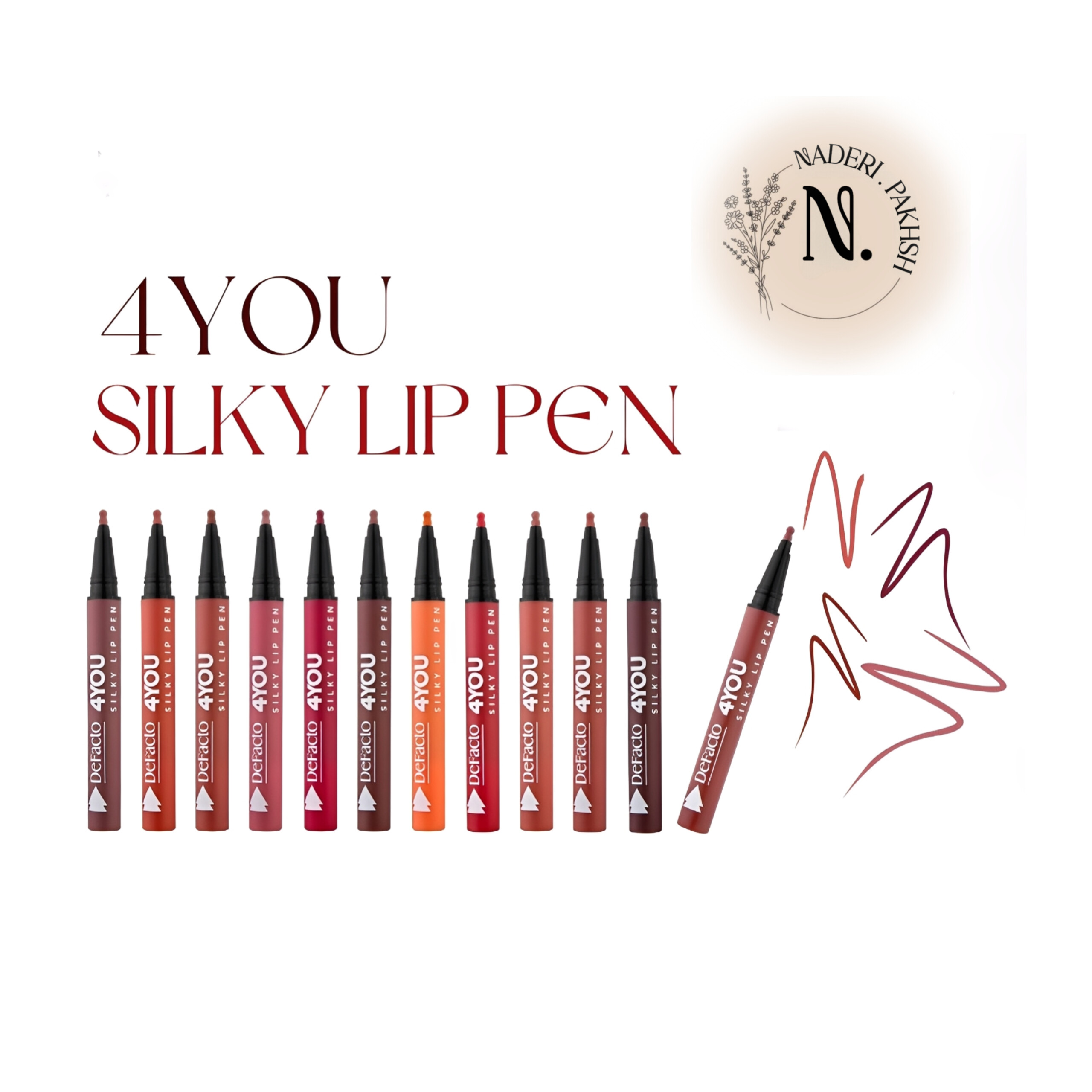 مداد لب مایع دیفکتو مدل 4YOU در 12 رنگ اصل