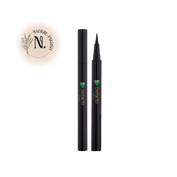 خط چشم ماژیکی آلومینیومی ضد آب دیفکتو مدل Super Matte | رنگ مشکی مات و ماندگاری طولانی