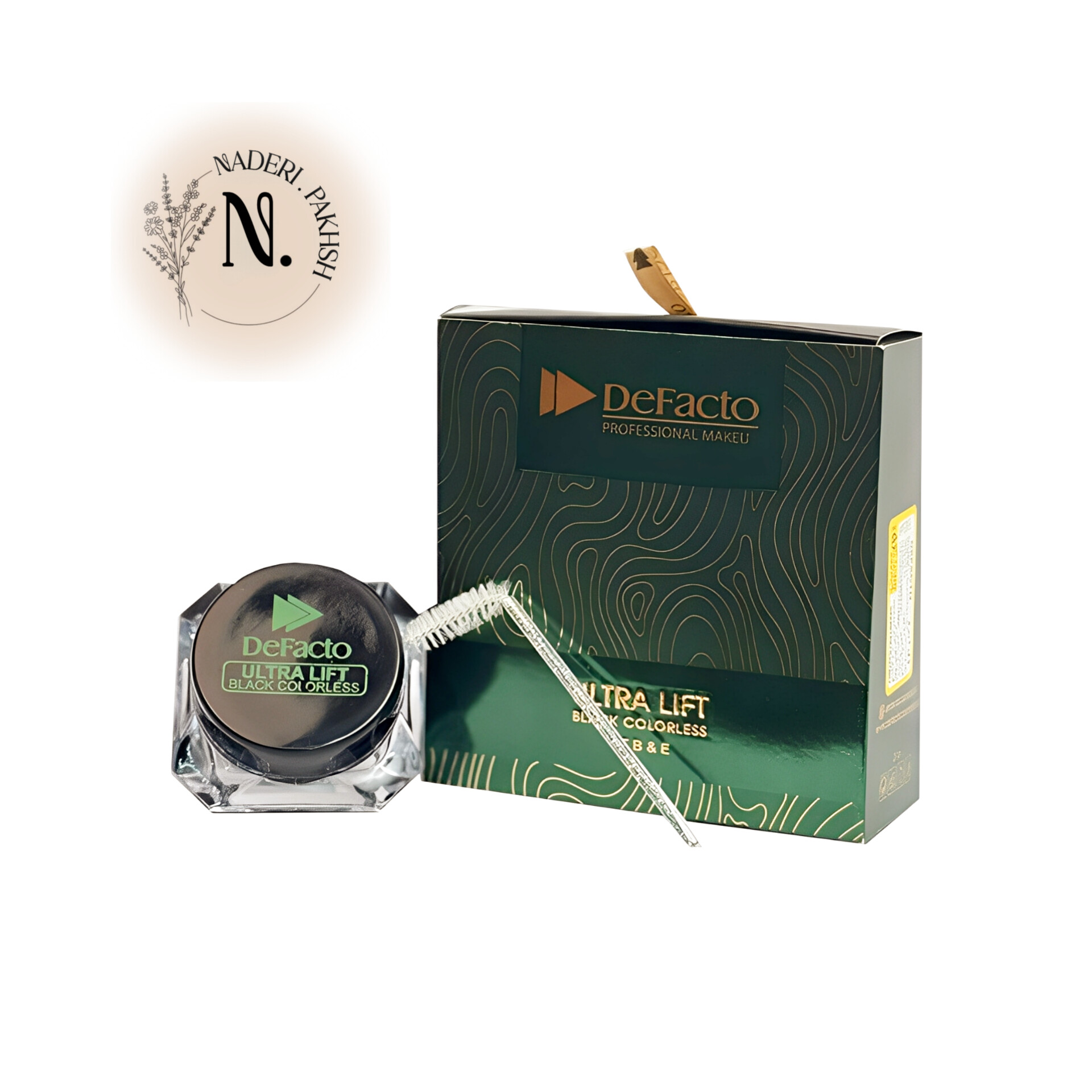 ژل ابرو اولترا لیفت کاسه‌ای مشکی دیفکتو | تقویت‌کننده و فرم‌دهنده ابرو با ماندگاری بالا اصل