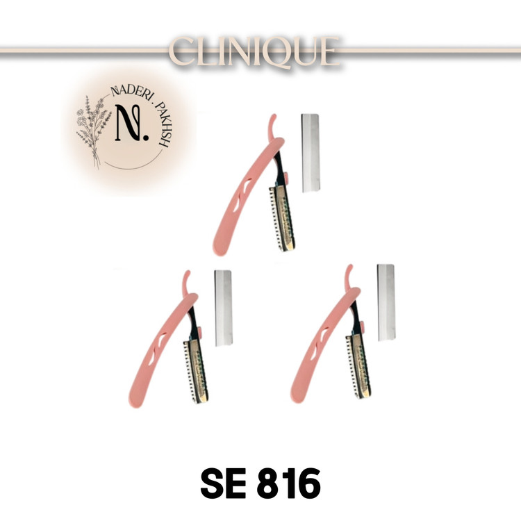 تیغ ابرو تاشو کلینیک مدل SE816 + تیغ اضافه اصل پک سه عددی