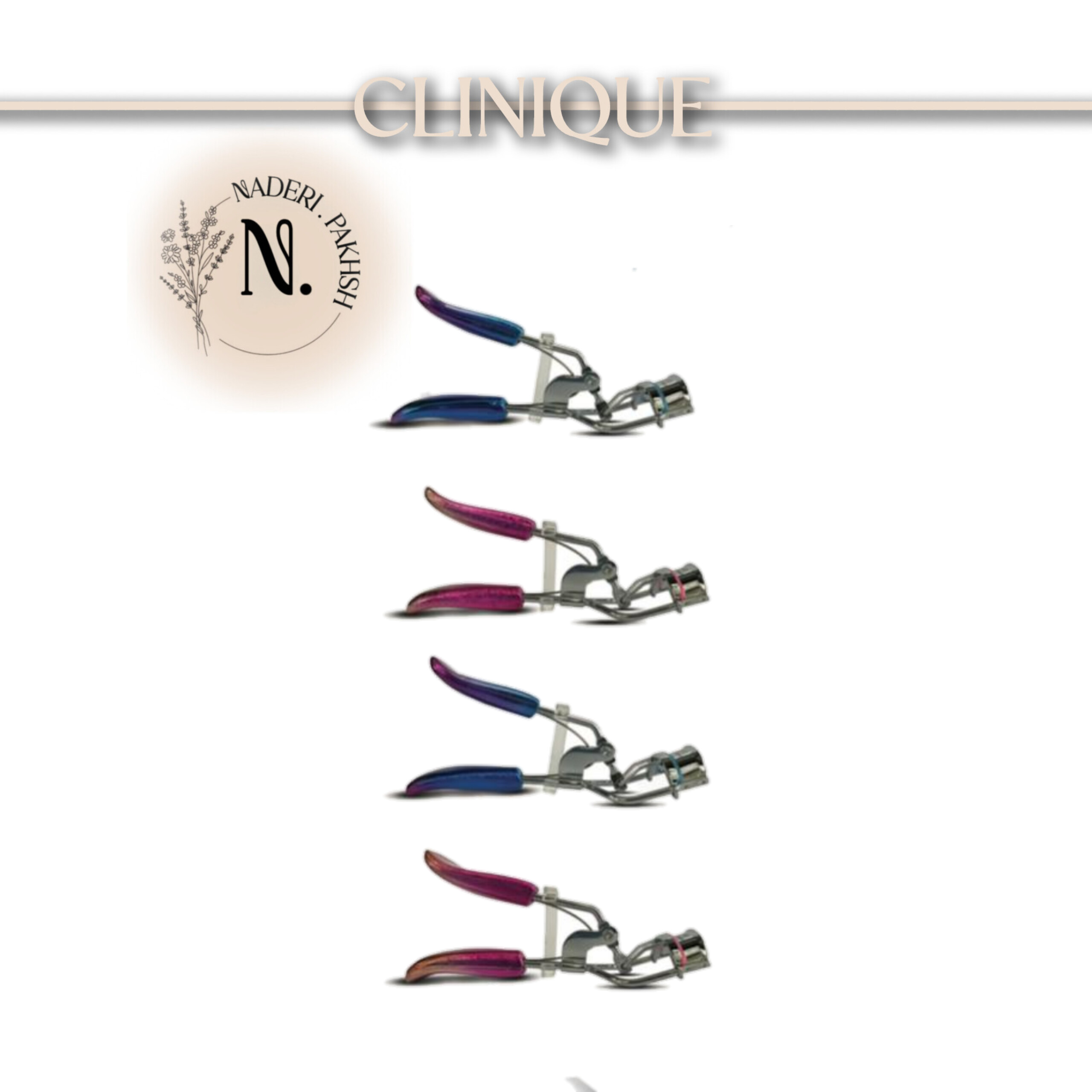 فرمژه استیل حرفه ای دسته فانتزی فشن پلاس کلینیک مدل CE854