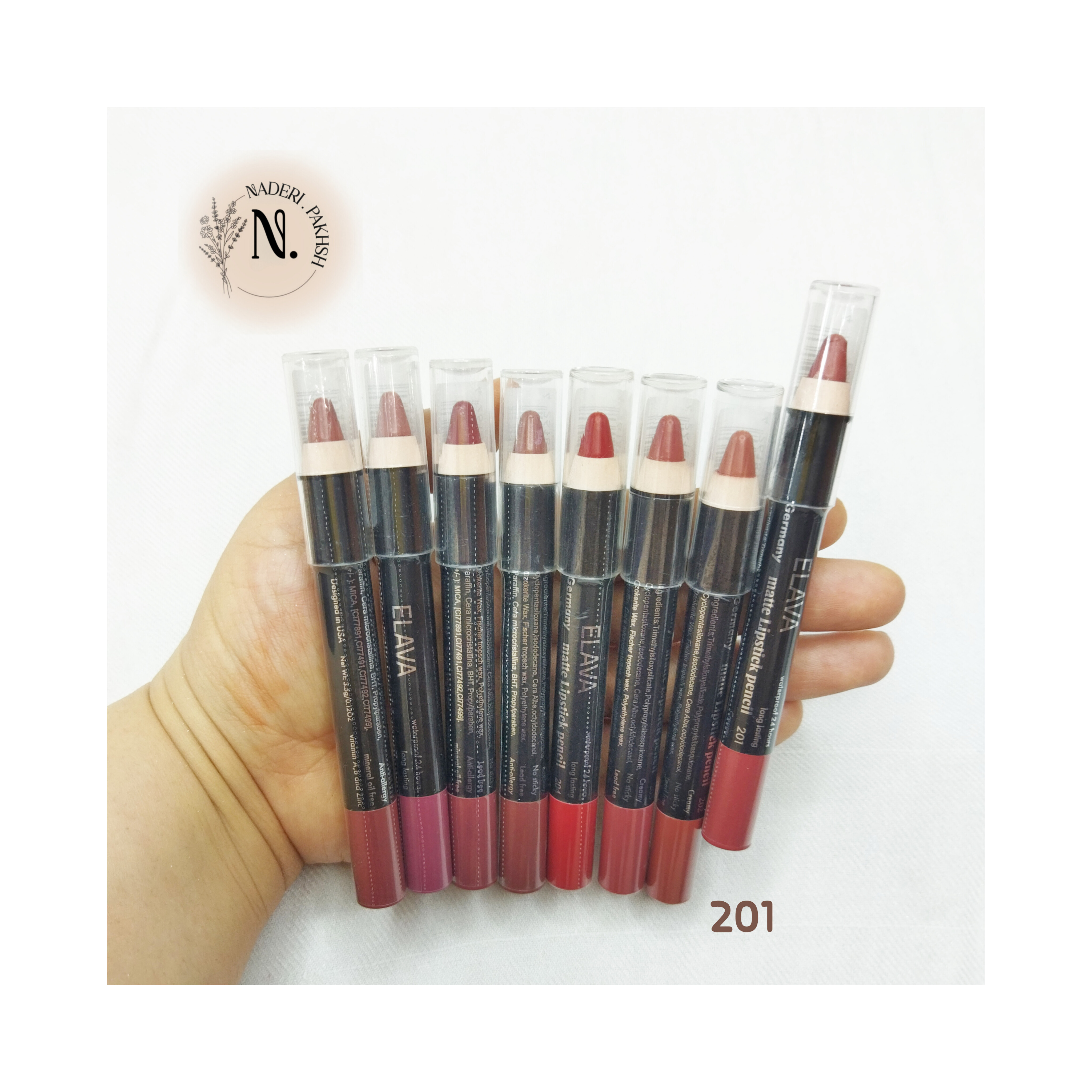 رژ مدادی 24 ساعته الاوا اصل آلمان شماره 201