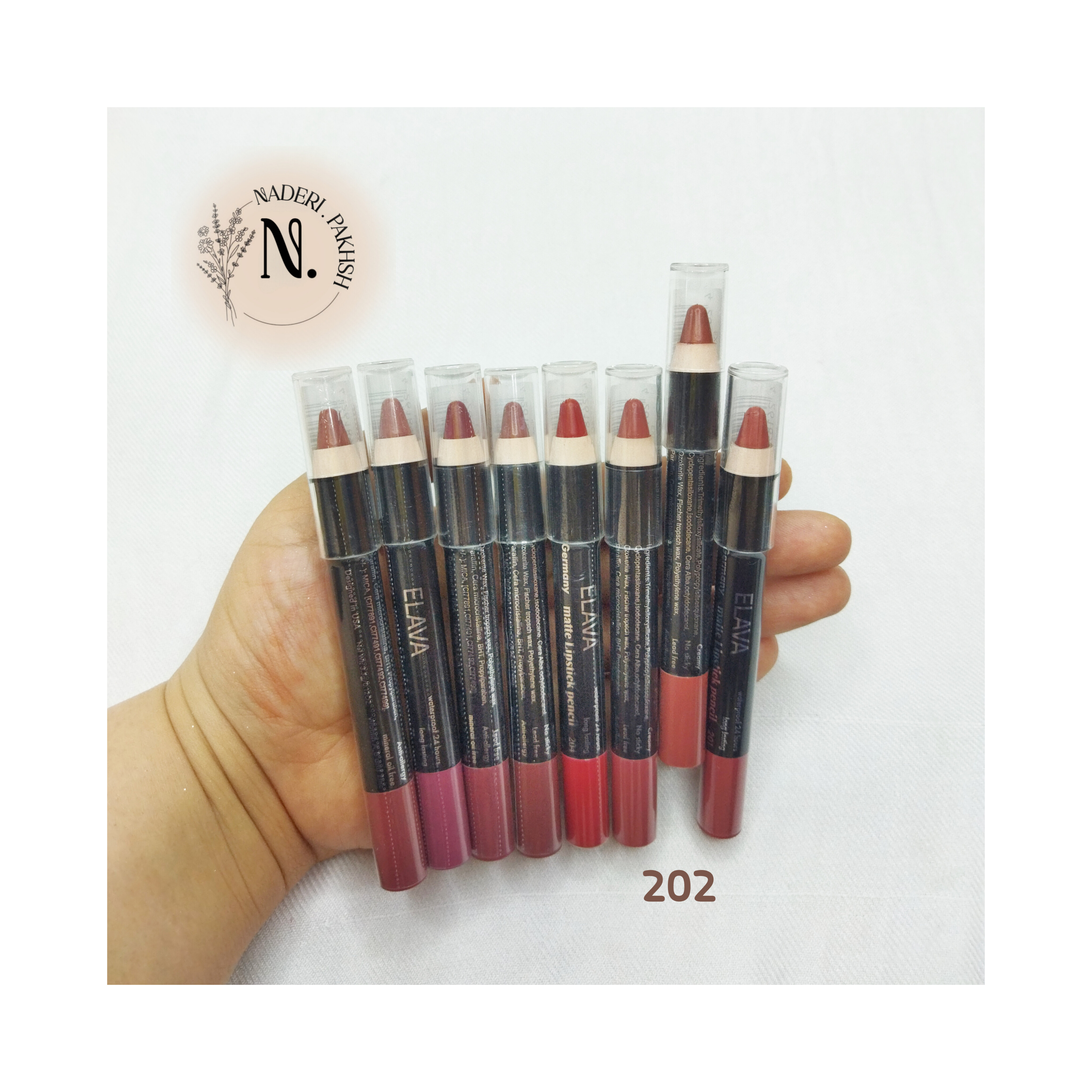 رژ مدادی 24 ساعته الاوا اصل آلمان شماره 202