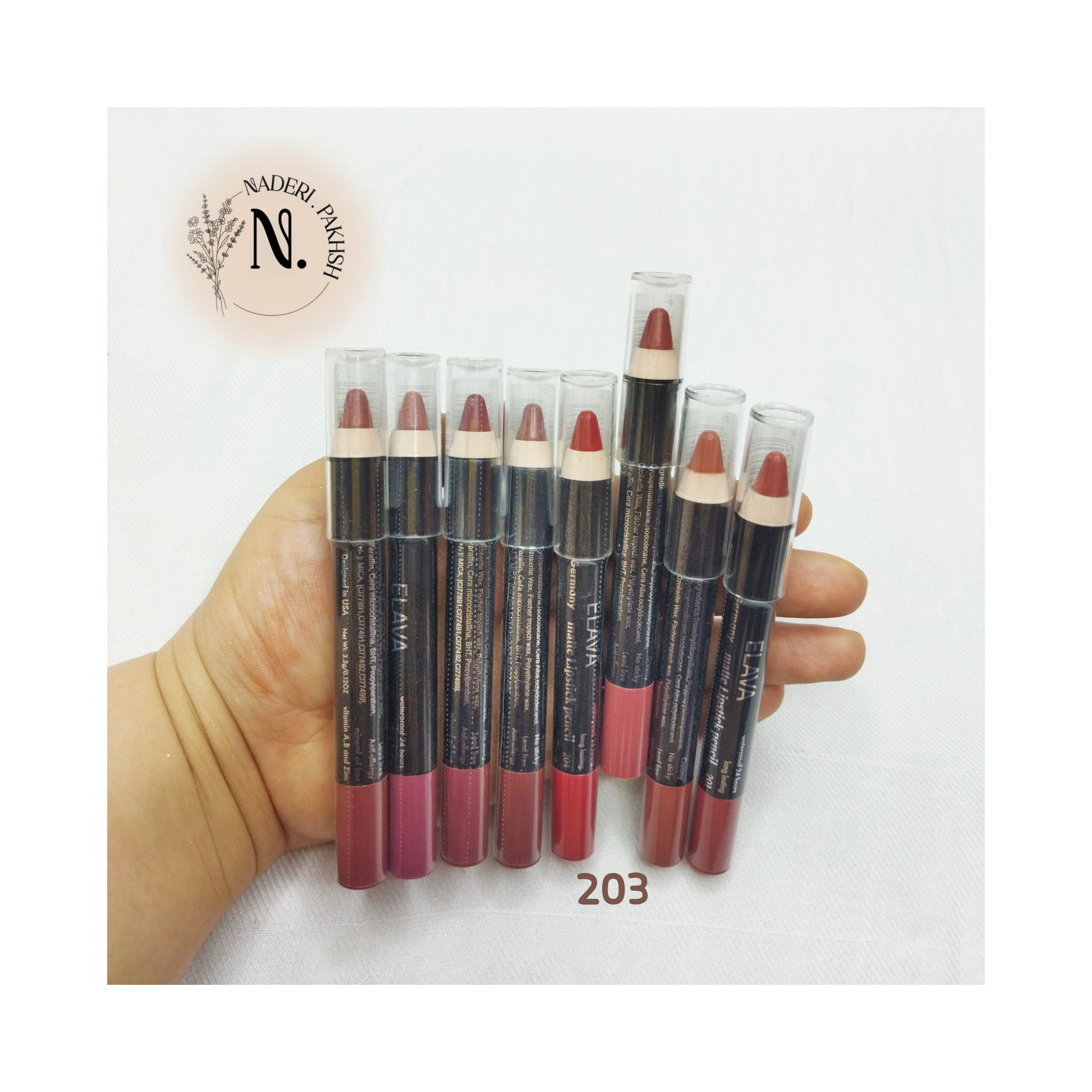 رژ مدادی 24 ساعته الاوا اصل آلمان شماره 203