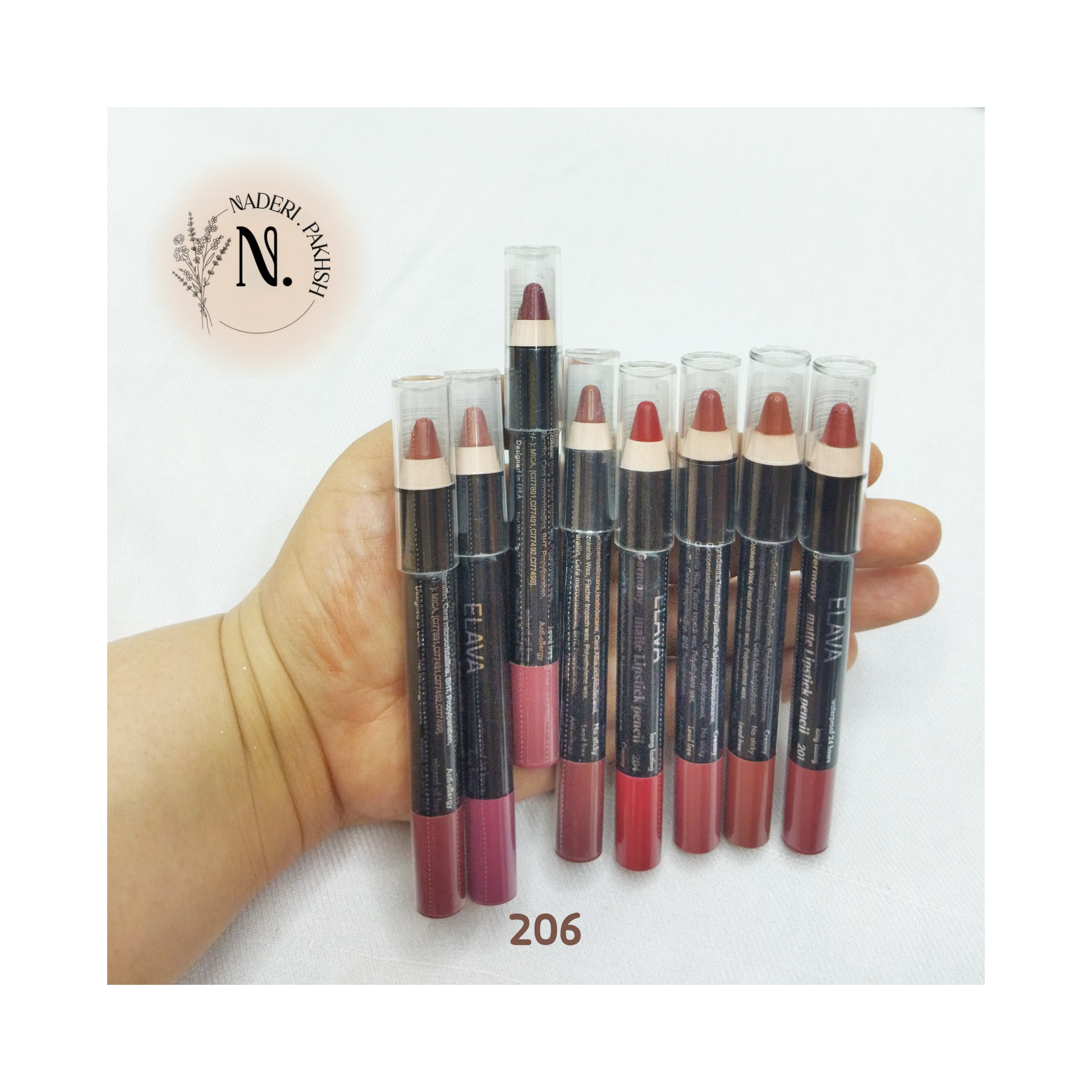 رژ مدادی 24 ساعته الاوا اصل آلمان شماره 206