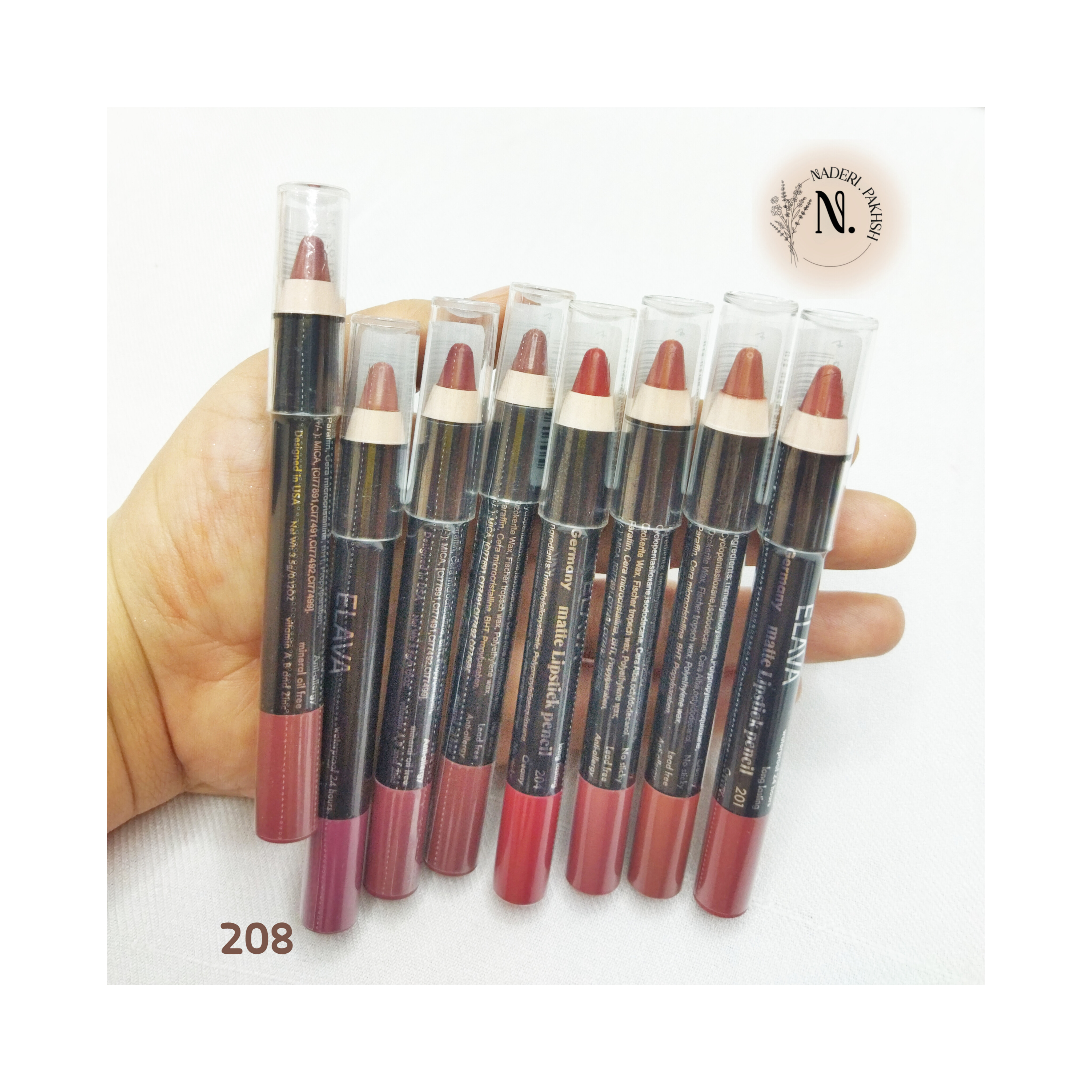 رژ مدادی 24 ساعته الاوا اصل آلمان شماره 208