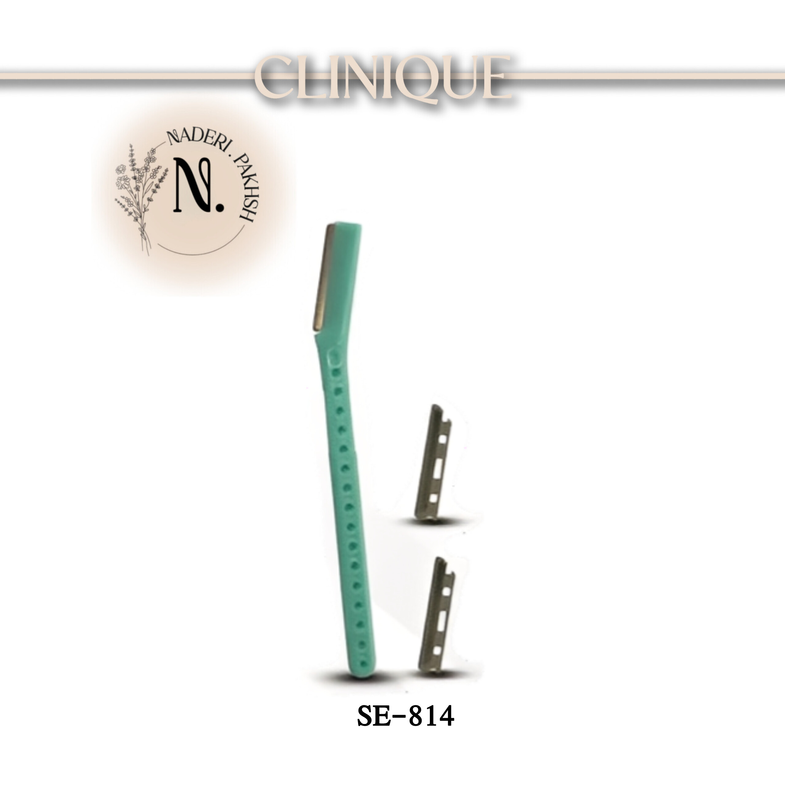 پک تیغ اصلاح صورت و ابرو + دو تیغ اضافه کلینیک مدل SE-814 اصل