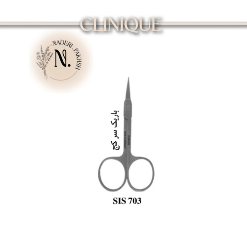قیچی ابرو کلینیک باریک سر کج SIS 703 اصل