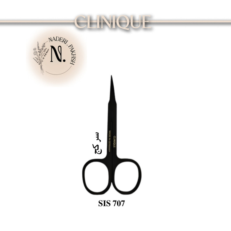 قیچی ابرو کلینیک تیتانیوم سر کج SIS 707 اصل