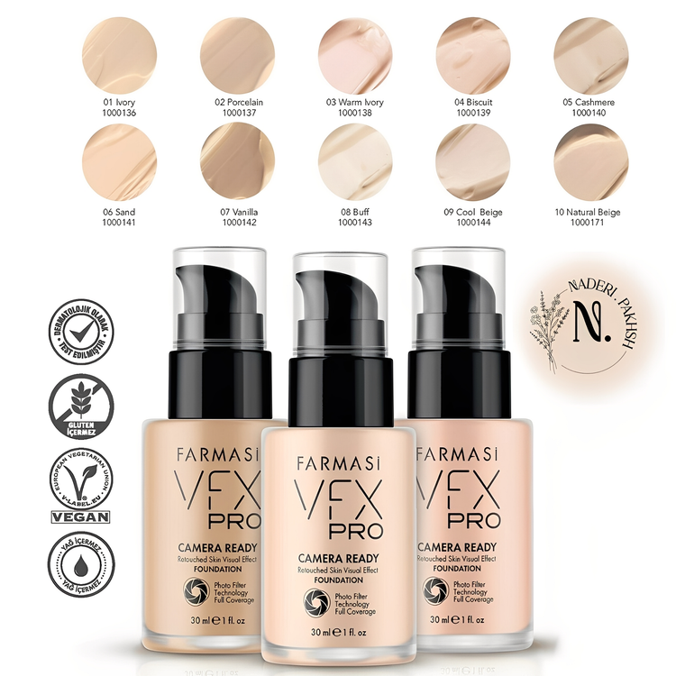 کرم پودر مدل VFX PRO حجم 30 میل فارماسی اصل ترکیه