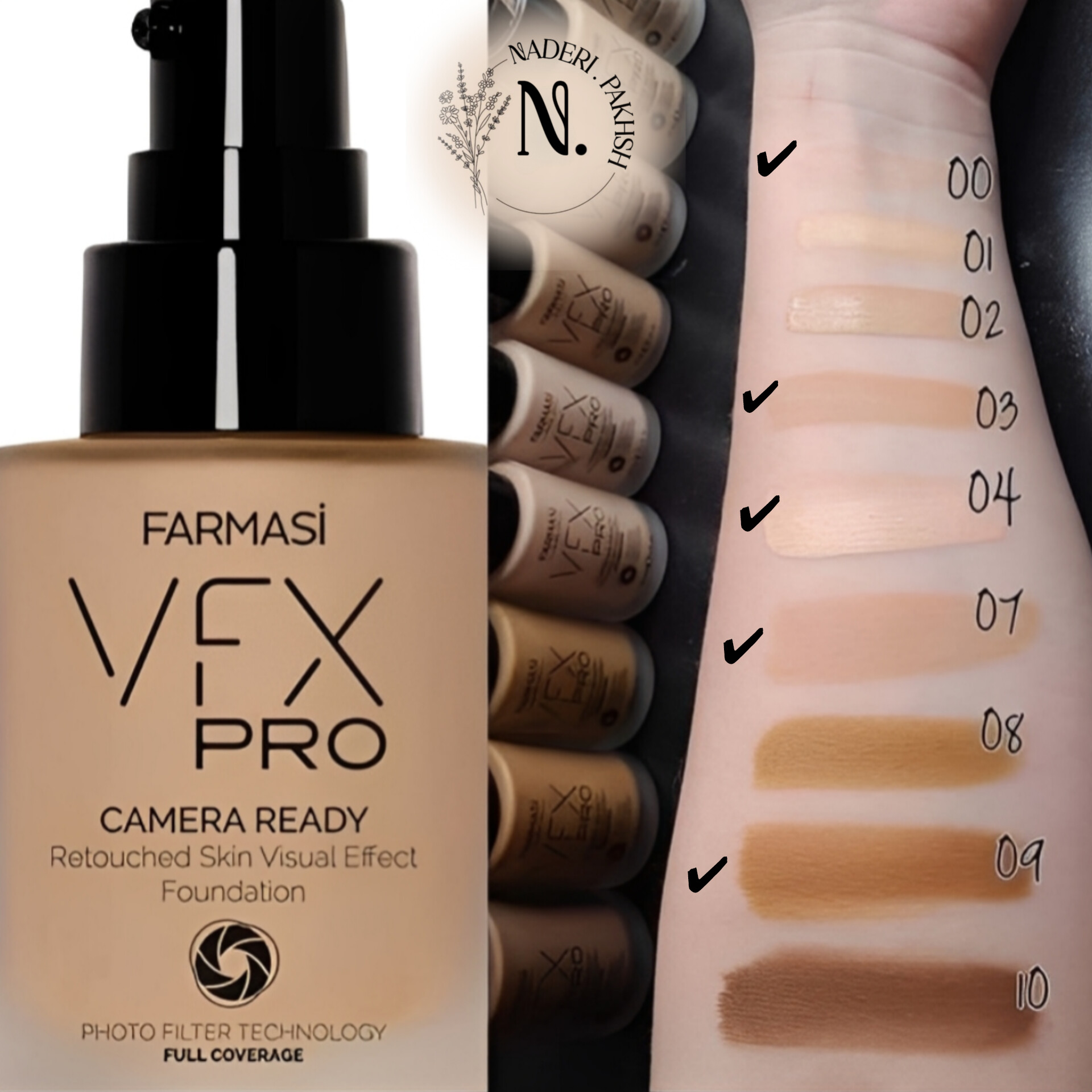 کرم پودر مدل VFX PRO حجم 30 میل فارماسی اصل ترکیه