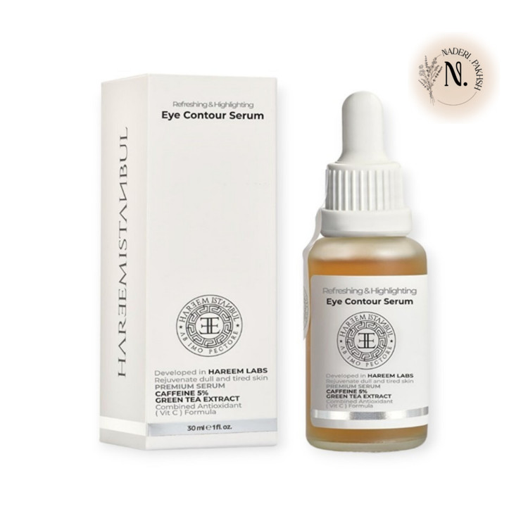 سرم دور چشم هارم استانبول مدل کانتور حاوی ویتامین سی و عصاره چای سبز حجم 30 میل اصل ترکیه