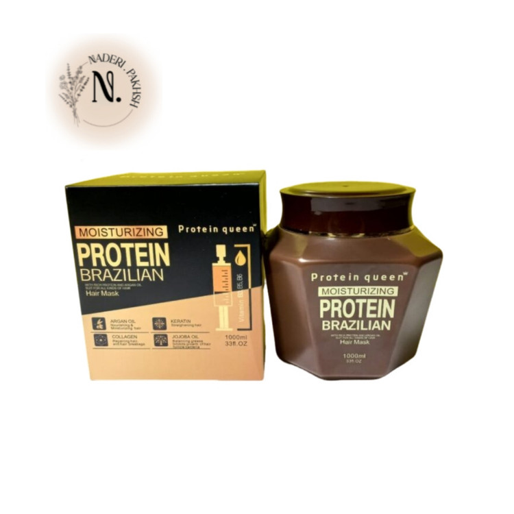 ماسک مو پروتئین برزیلی پروتئین کوئین فاقد سولفات حجم 1000 میل اصل برزیل