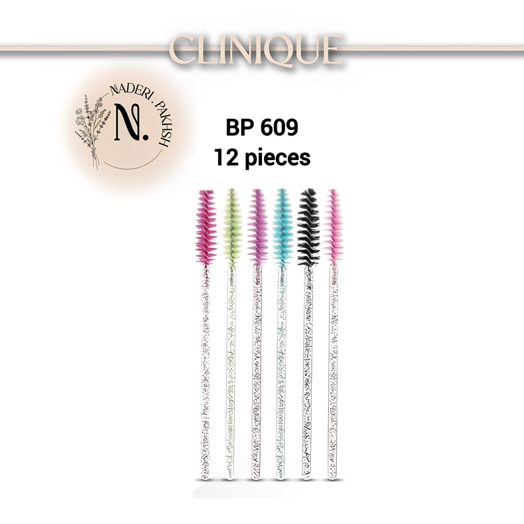 براش صابون ابرو 12 عددی طرح کریستال کلینیک مدل BP-609 بسته 12 تایی اصل