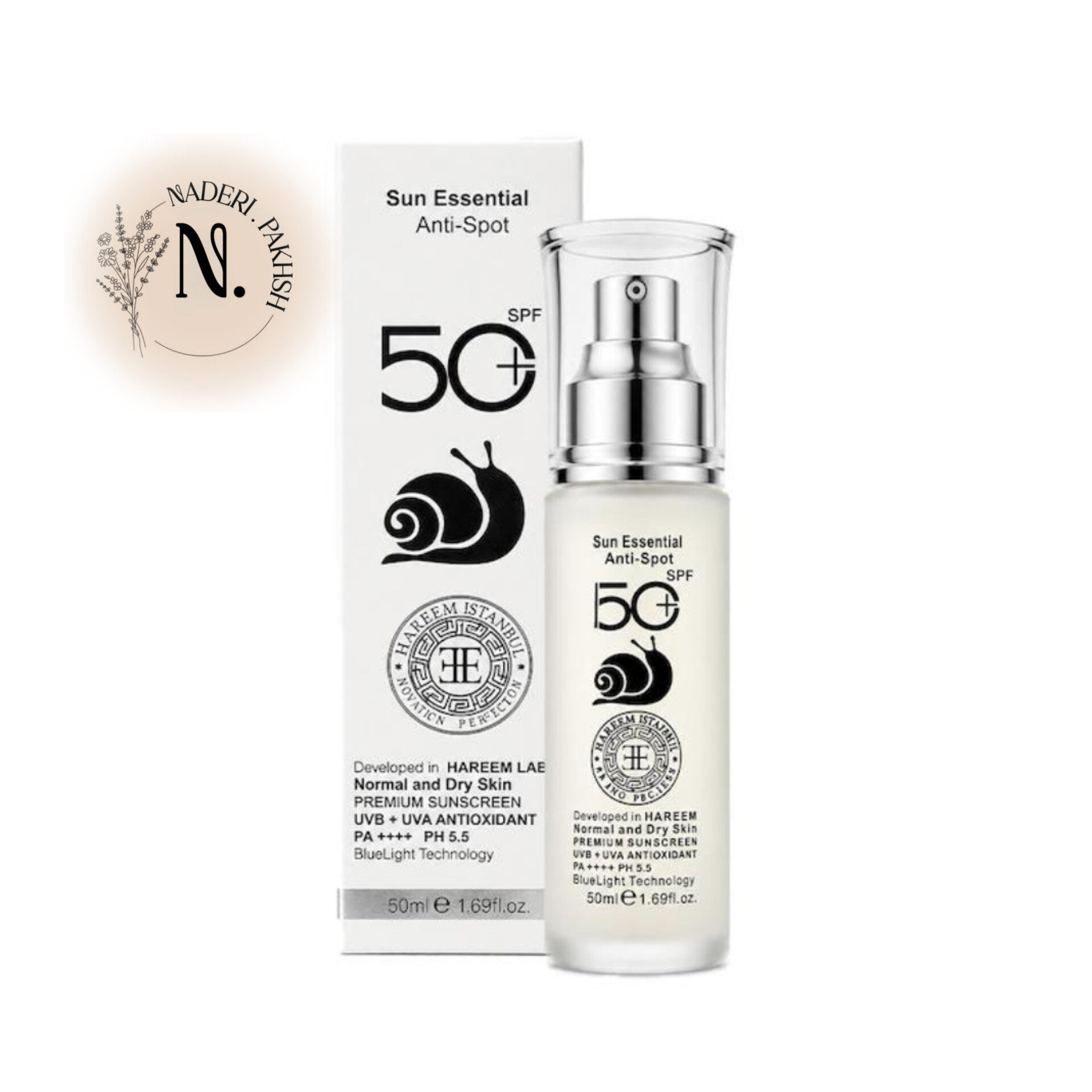 ضد آفتاب هارم استانبول  مدل بی رنگ SPF50 اصل ترکیه حجم 50 میل